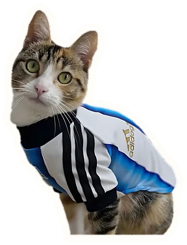Gato con camiseta de Argentina asomándose