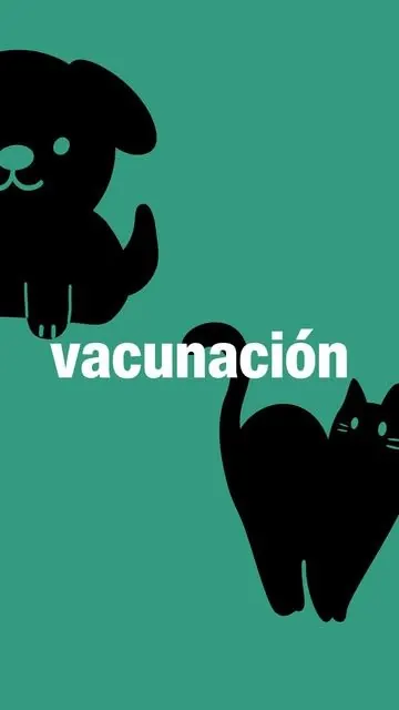 Placa de Animal Shop sobre jornada de vacunación